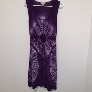 Purple tye dye dress L
